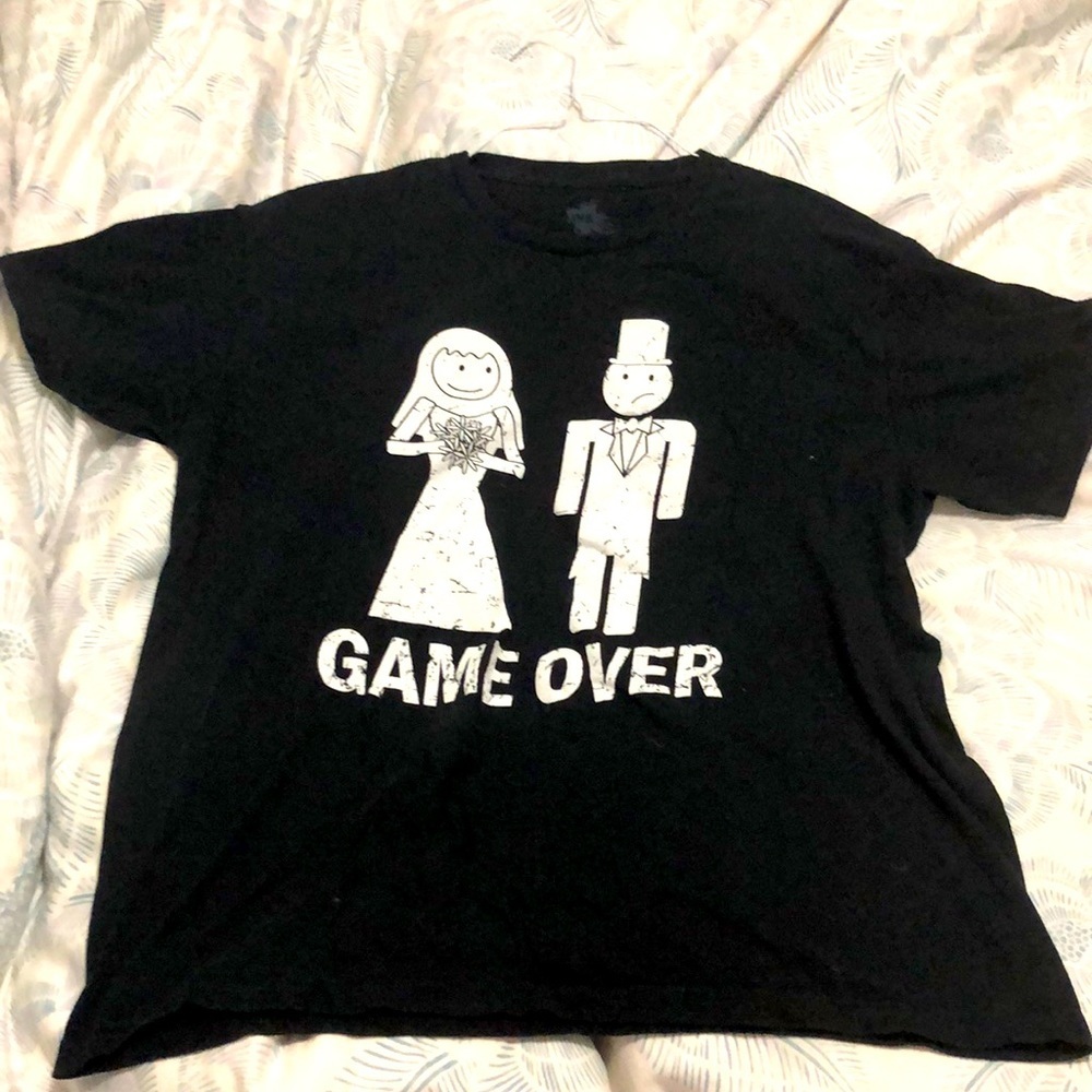 Men’s “Game Over” newly married INK inc T-shirt